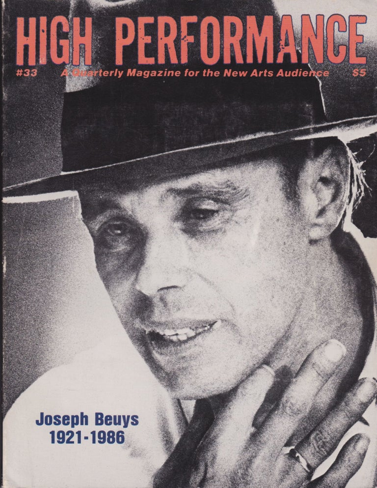 Item #1076 [Beuys Issue] High Performance #33 (Vol. 9, No. 1). Steven Durland.