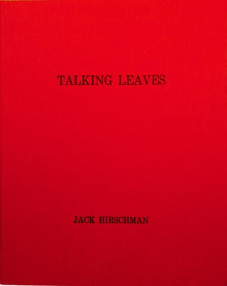 Item #1371 [Poetry] [Signed] Talking Leaves. Jack Hirschman