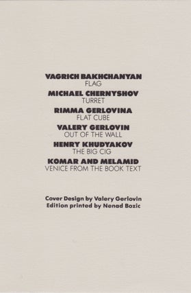 [Art] Russian Samizdat Art: Essays by John E. Bowlt, Szymon Bojko, Rimma and Valery Gerlovin