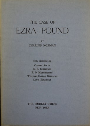 Item #1469 The Case of Ezra Pound. Charles Norman