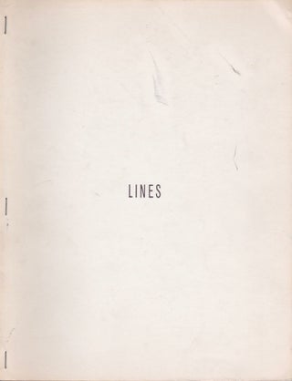 Lines [No. 6, November 1965. Aram Saroyan.