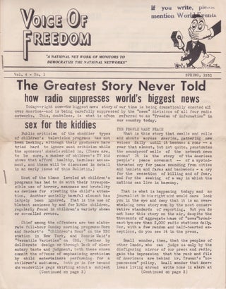 Item #1720 Voice of Freedom: The Greatest Story Never Told: How Radio Suppresses World's Biggest...
