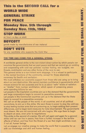 Collection of Ephemera on the General Strike for Peace