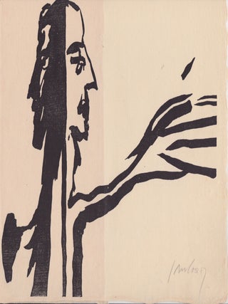 Item #2113 Jan Cox. SIGNED woodcut, Museum of Fine Arts, Boston