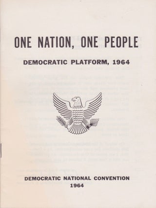Item #2144 One Nation, One People: Democratic Platform, 1964. Carl Albert
