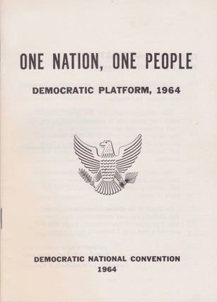 Item #2144 One Nation, One People: Democratic Platform, 1964. Carl Albert
