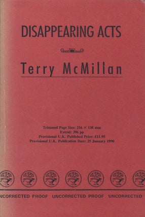 Item #2236 [African-American] [Signed] Disappearing Acts. Terry McMillan