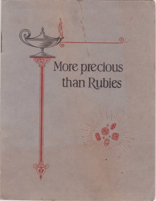 Item #2327 More precious than Rubies [Cover title]. Anonymous, Medicine, Quackery