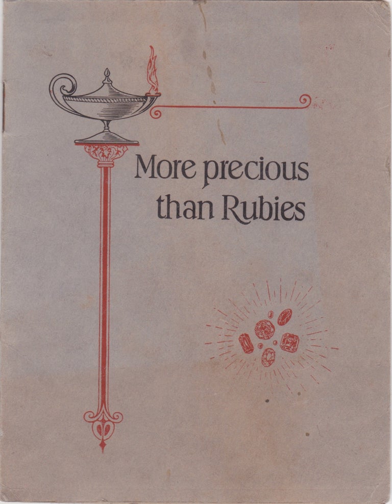 Item #2327 More precious than Rubies [Cover title]. Anonymous, Medicine, Quackery.