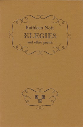 Item #2547 Elegies and Other Poems. Kathleen Nott