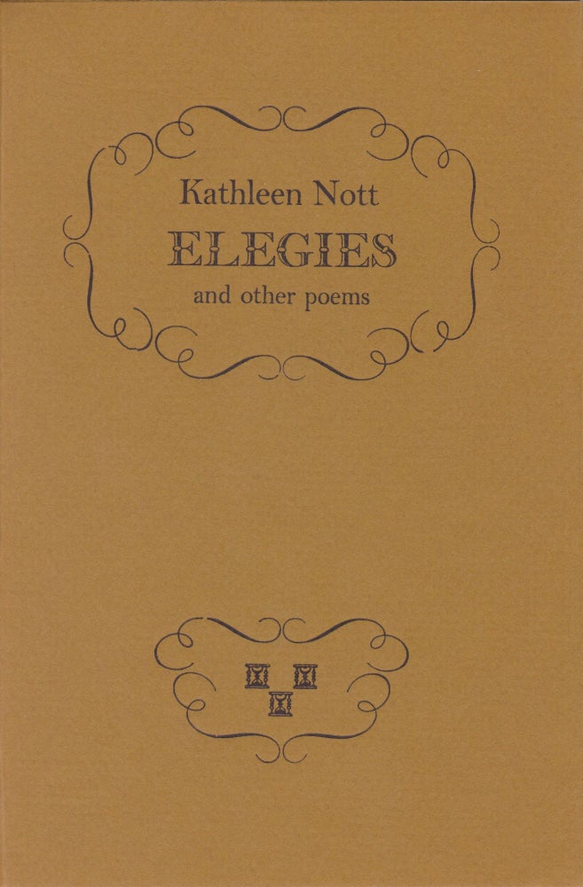 Item #2547 Elegies and Other Poems. Kathleen Nott.
