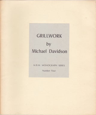 Item #2634 Grillwork. Michael Davidson