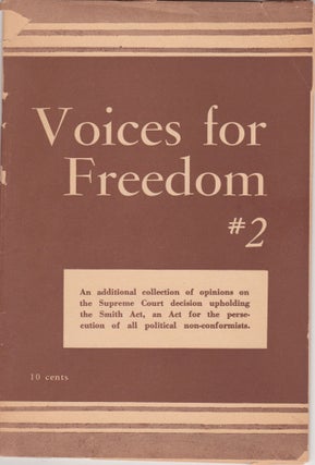 Item #2661 Voices for Freedom #2. Civil Rights Congress