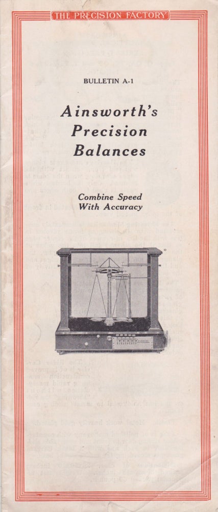 Item #2752 Ainsworth's Precision Balances Combine Speed With Accuracy. listed.