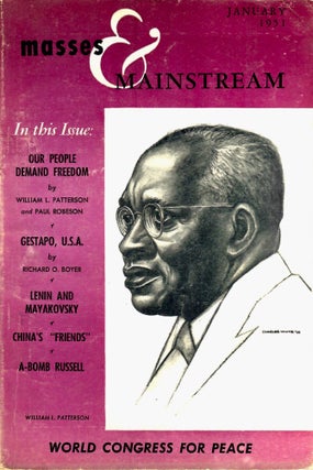 Item #2791 Masses & Mainstream, January 1951 [Vol. 4, No. 1]. Paul Robeson, Samuel Sillen