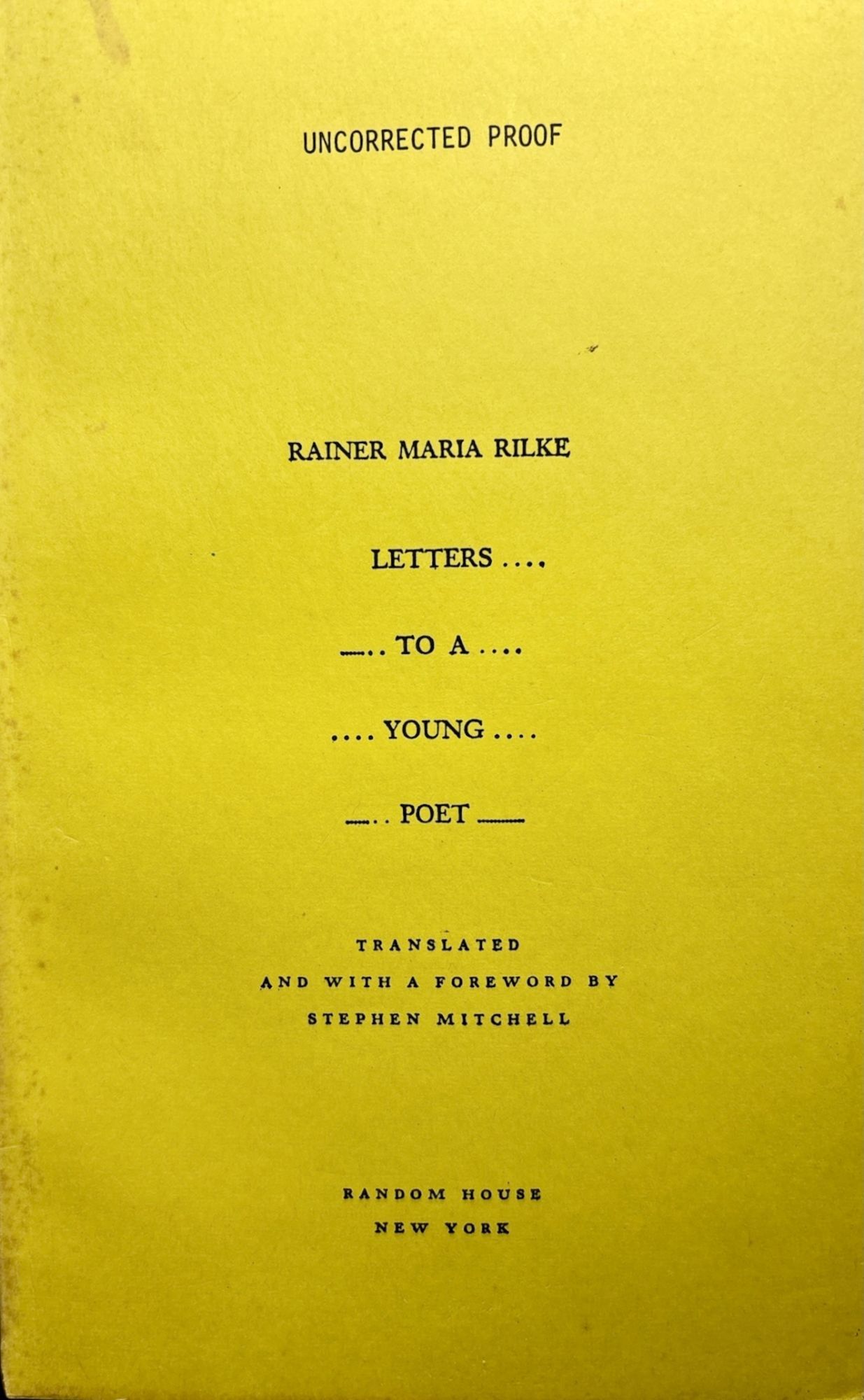 Letters to a Young Poet | Rainer Maria Rilke, Stephen Mitchell