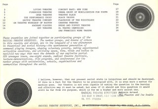 Radical Theatre Repertory 1968-69