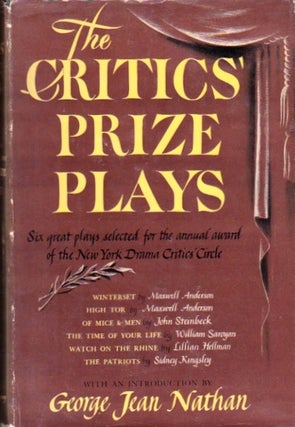 Item #361 The Critics' Prize Plays. George Jean Nathan, introduction