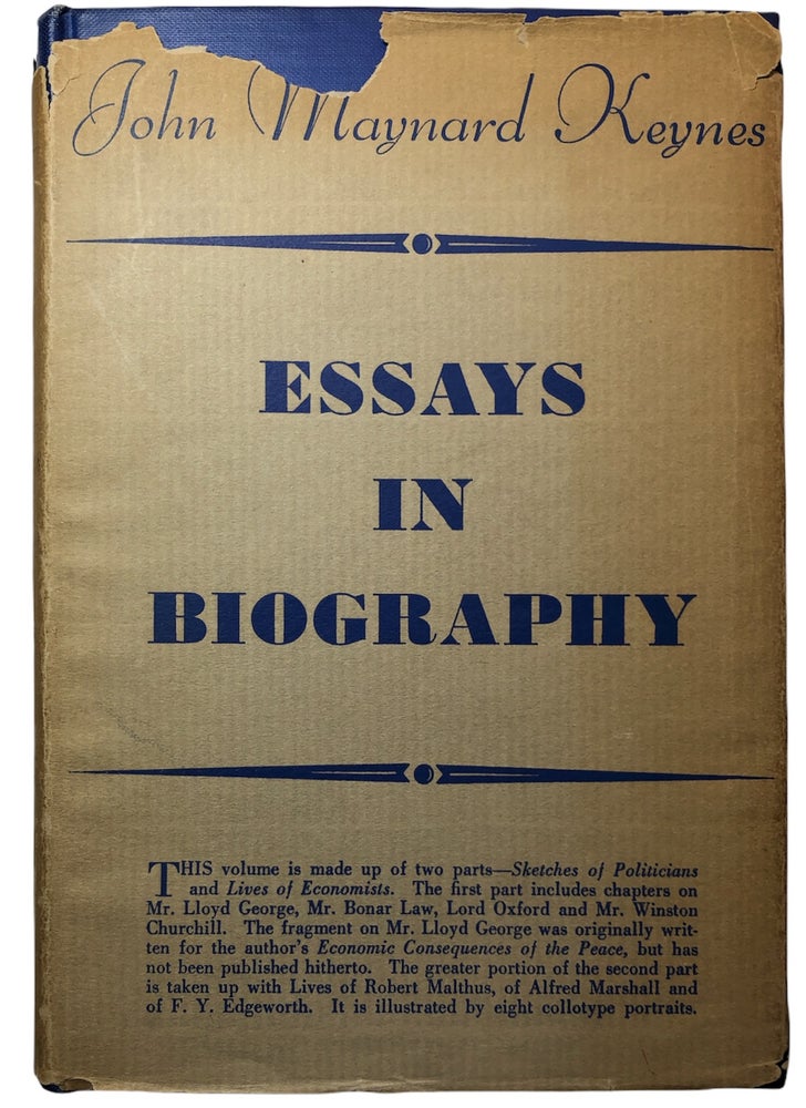 Item #591 [Economics] [Biography] Essays in Biography. John Maynard Keynes.