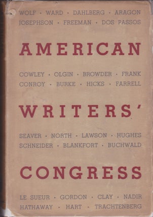 Item #671 [Radicalism] American Writers' Congress. Henry Hart