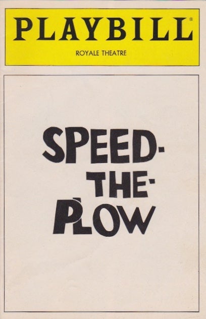 Item #884 Speed-the-Plow. David Mamet.