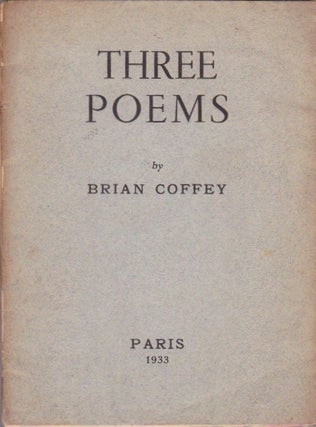 Item #892 Three Poems. Brian Coffey
